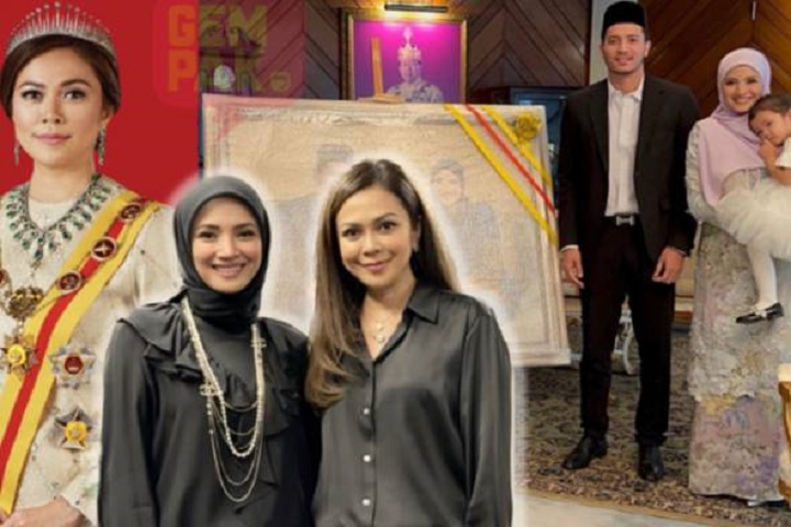 Fazura received a family portrait courtesy of the Sultan of Selangor, Tengku Permasuri