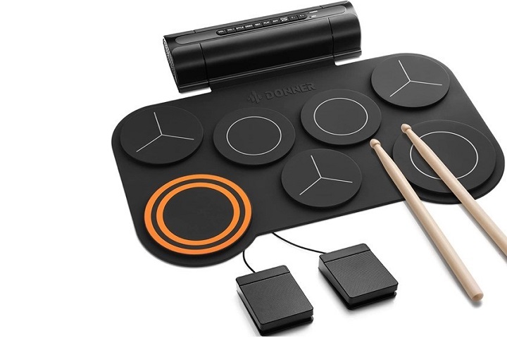 DONNER RELEASES NEW DED-20 ROLL UP ELECTRIC DRUM PAD WITH BUILT-IN SPEAKER
