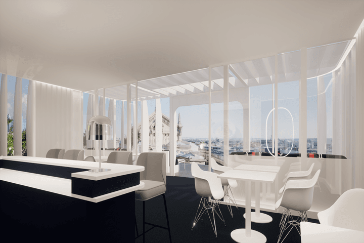 The Air France restaurant stops off at The Rooftop at Galeries Lafayette The Air France restaurant stops off at The Rooftop at Galeries Lafayette
