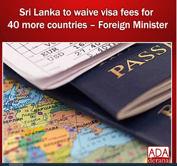 Sri Lanka To Waive Visa Fees For 40 More Countries To Boost Tourism Sri Lanka To Waive Visa Fees For 40 More Countries To Boost Tourism