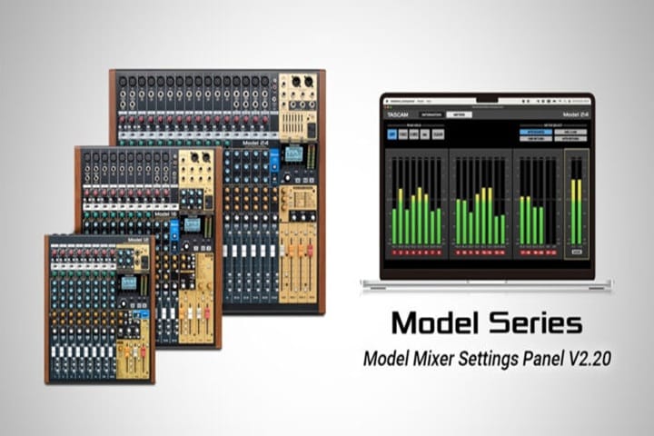Tascam Adds Meter Bridge App to Model Series Mixers Tascam Adds Meter Bridge App to Model Series Mixers